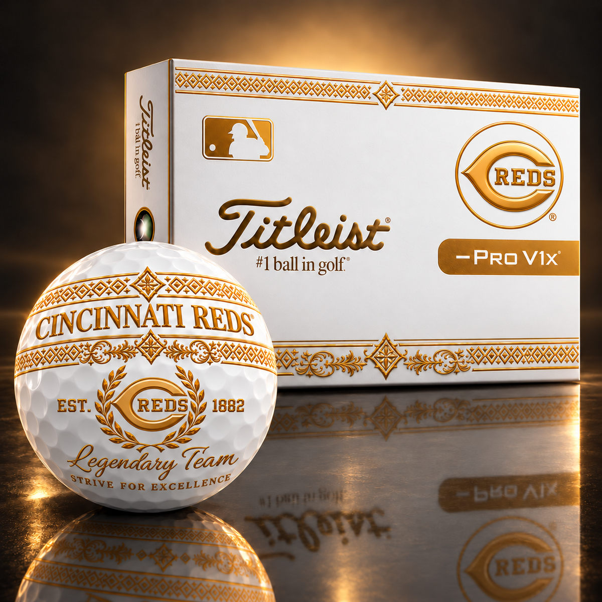 Exclusive MLB x CIN Legendary Team V8 Golf Ball