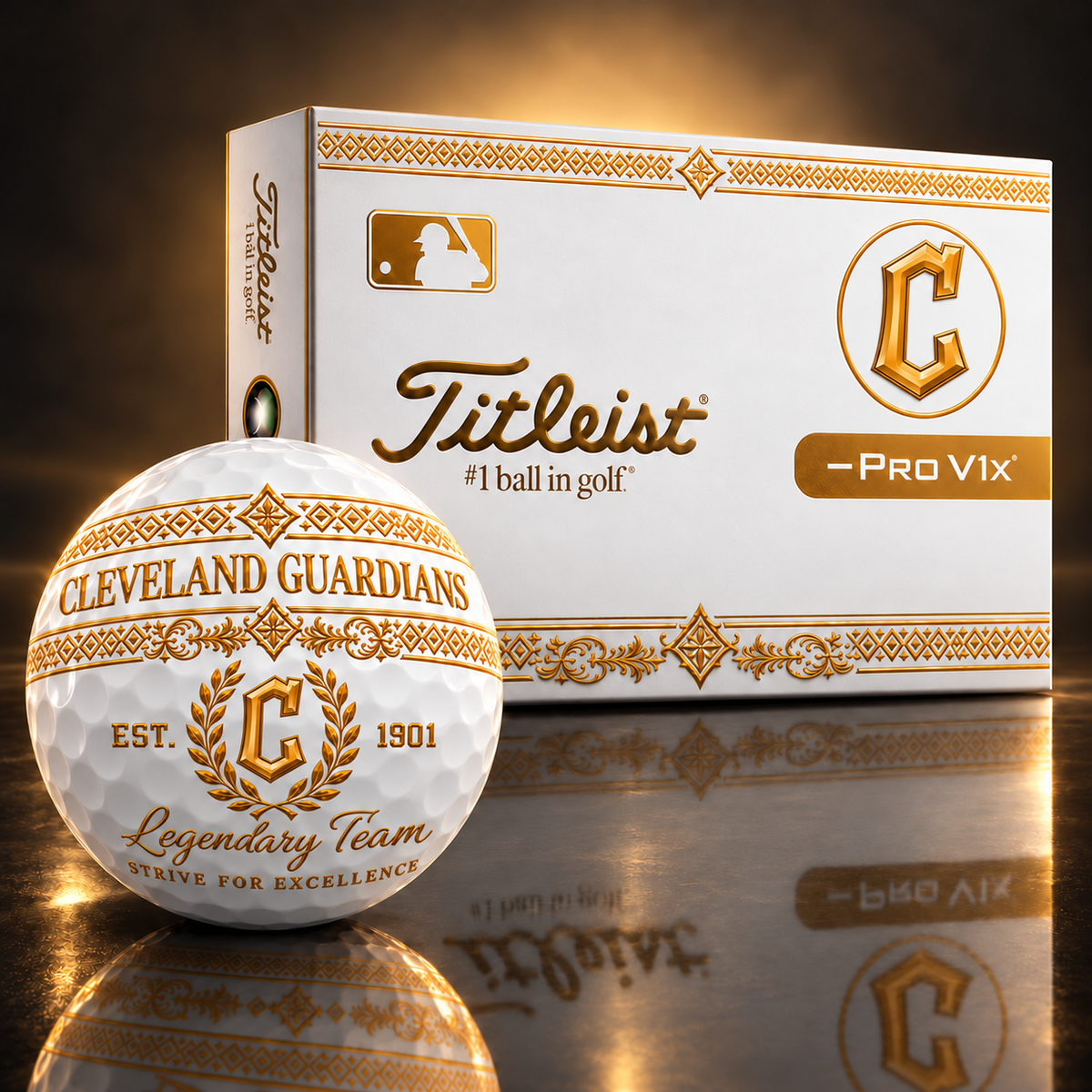 Exclusive MLB x CLE Legendary Team V8 Golf Ball