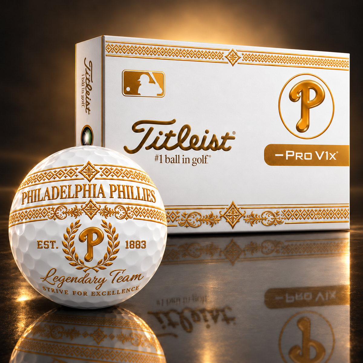 Exclusive MLB x PHI Legendary Team V8 Golf Ball
