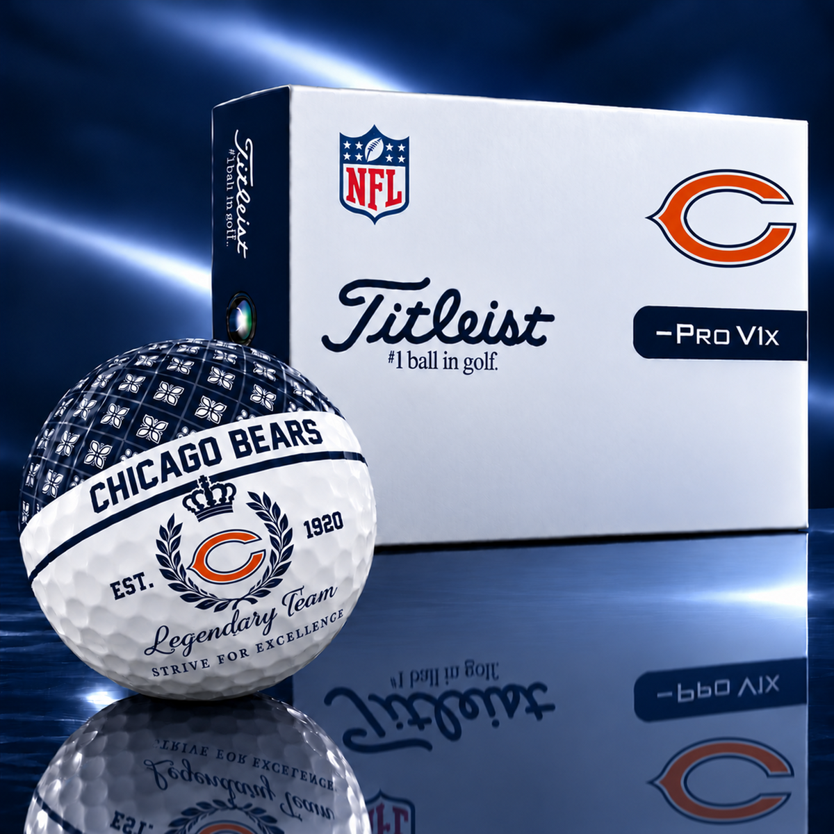 Exclusive NFL x CHI Legendary Team V7 Golf Ball