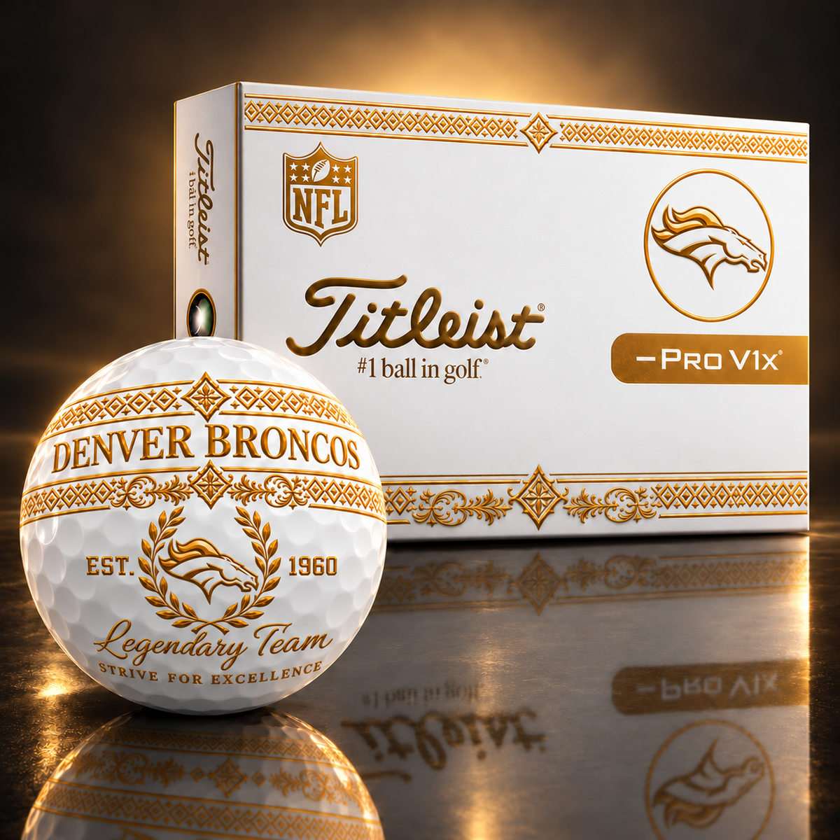 Exclusive NFL x DEN Legendary Team V8 Golf Ball