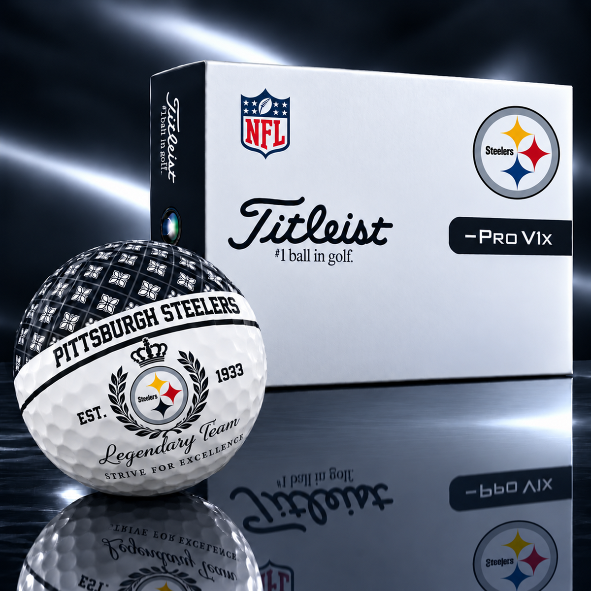 Exclusive NFL x PIT Legendary Team V7 Golf Ball