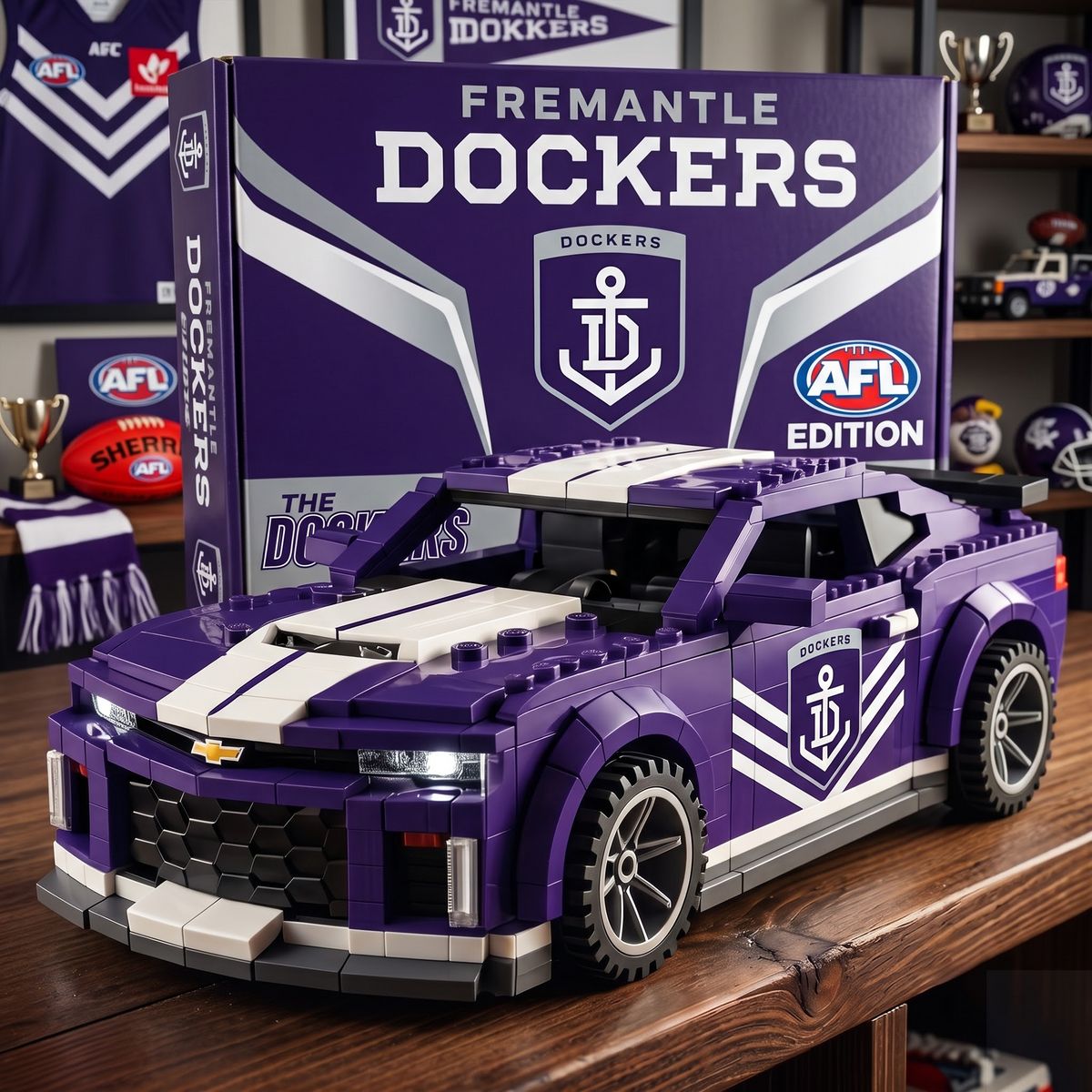 FRE x AFL Team Muscle Car Building Block Set