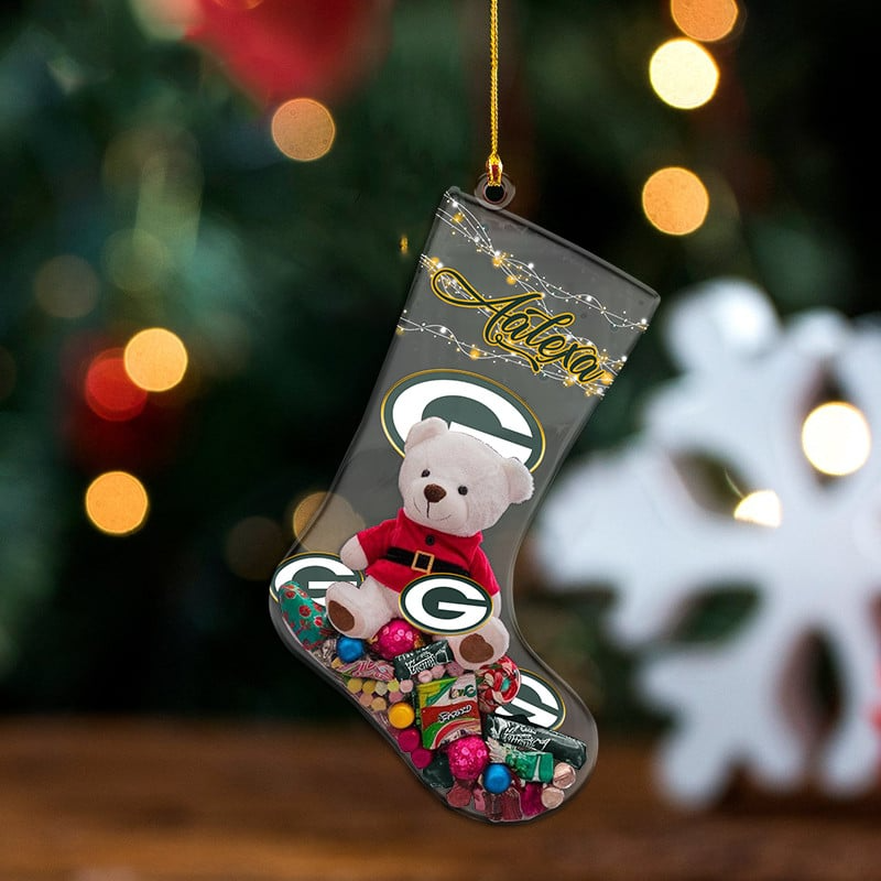 GB x NFL Christmas Personalized Acrylic Ornament DatND DVT