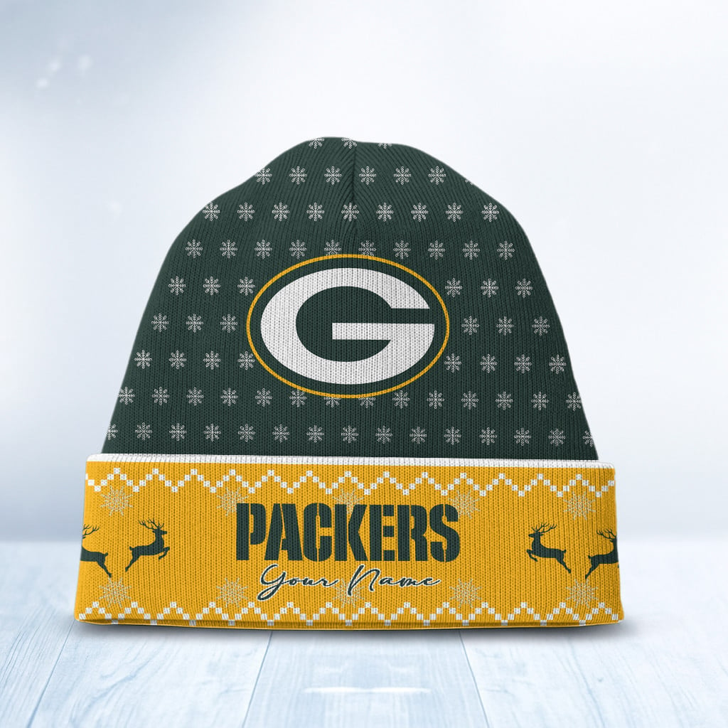 GB x NFL Customized Beanie Hat Christmas DatND DVT