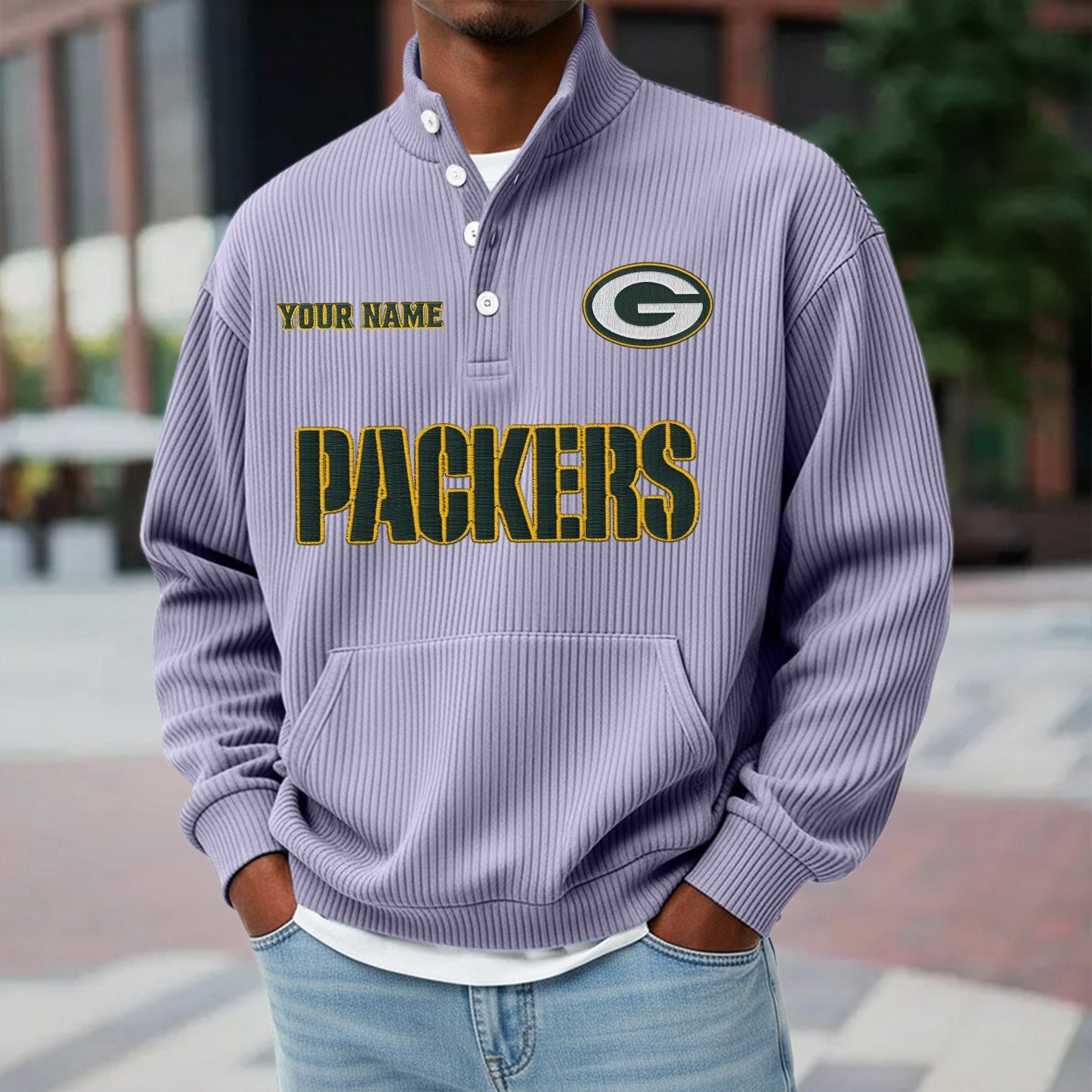 GB x NFL Waffle High Neck Long Sleeved Sweatshirt DATND TANTD 221125