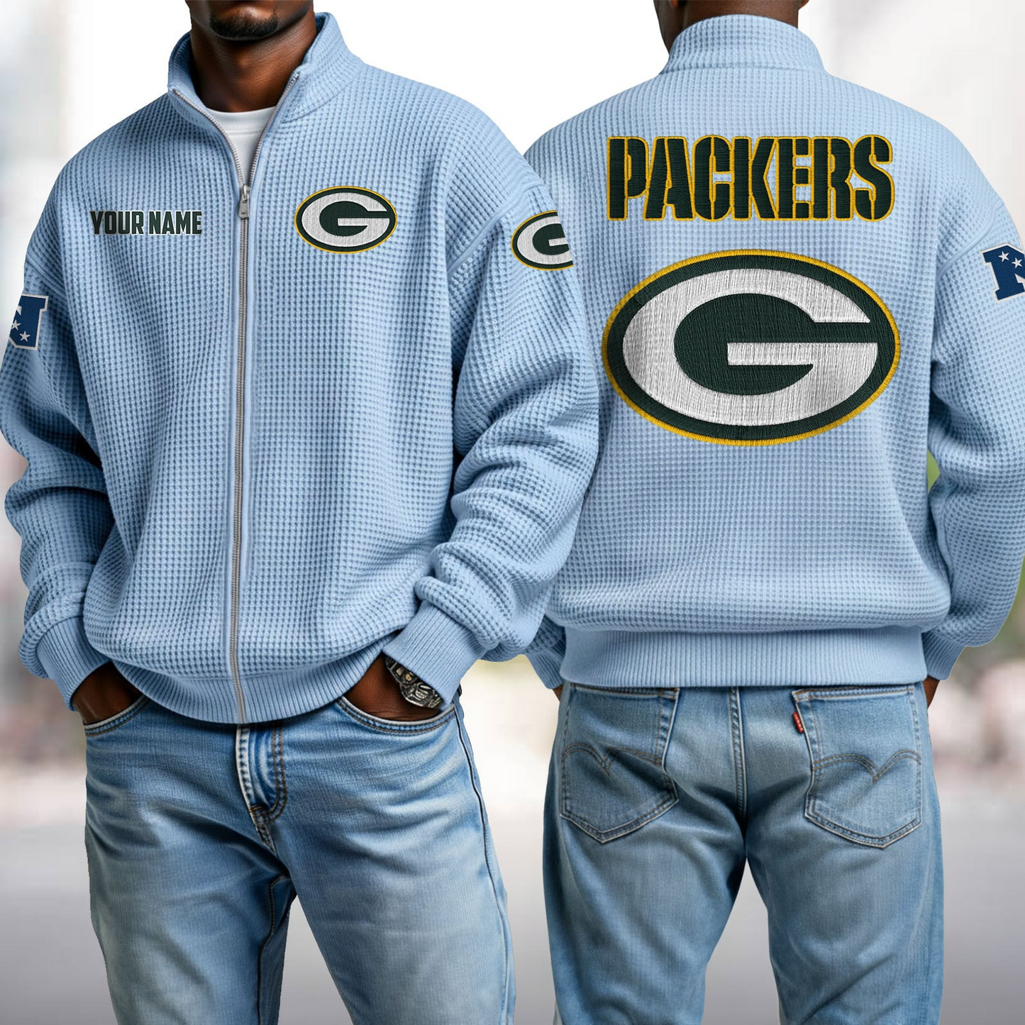 GB x NFL Waffle Zip-Up Sweatshirt DatND DVT