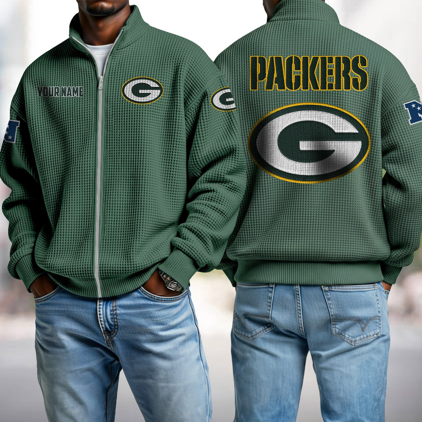 GB x NFL Waffle Zip-Up Sweatshirt DatND DVT