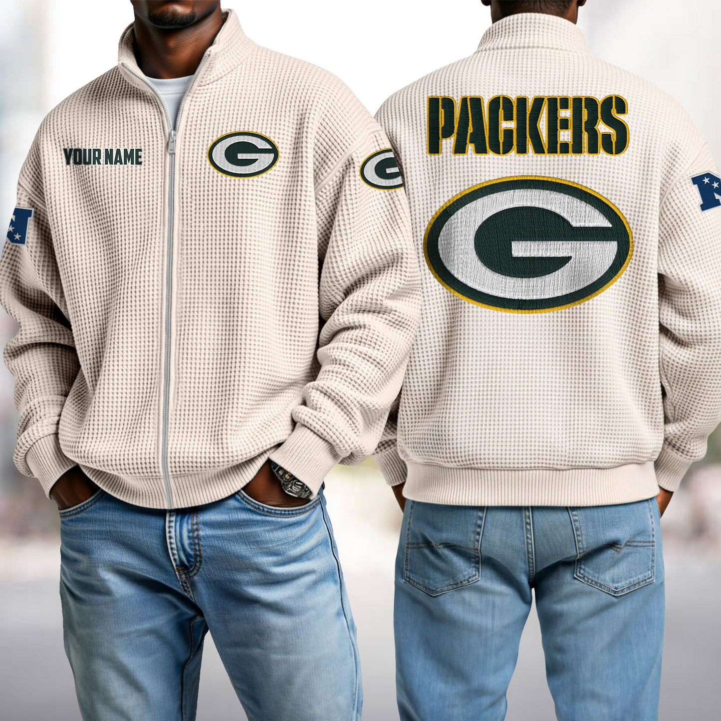 GB x NFL Waffle Zip-Up Sweatshirt DatND DVT