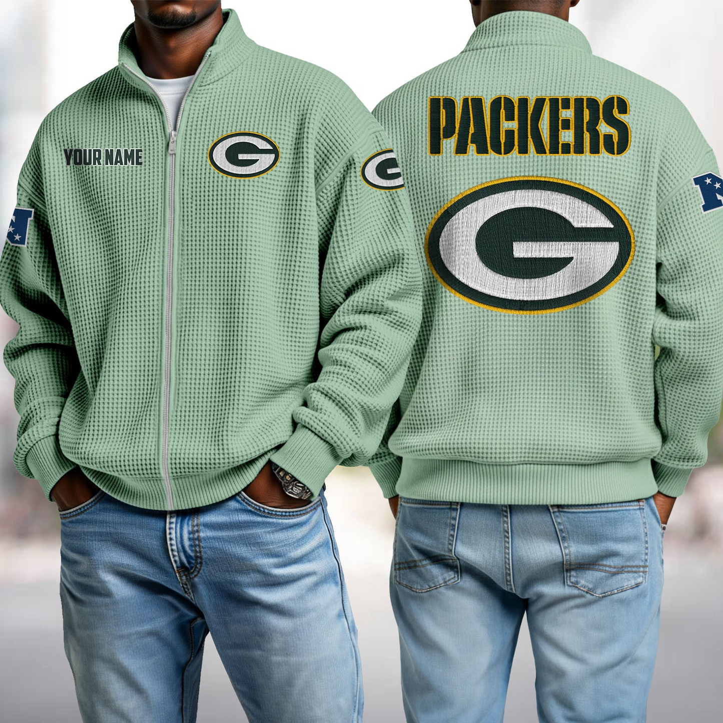 GB x NFL Waffle Zip-Up Sweatshirt DatND DVT