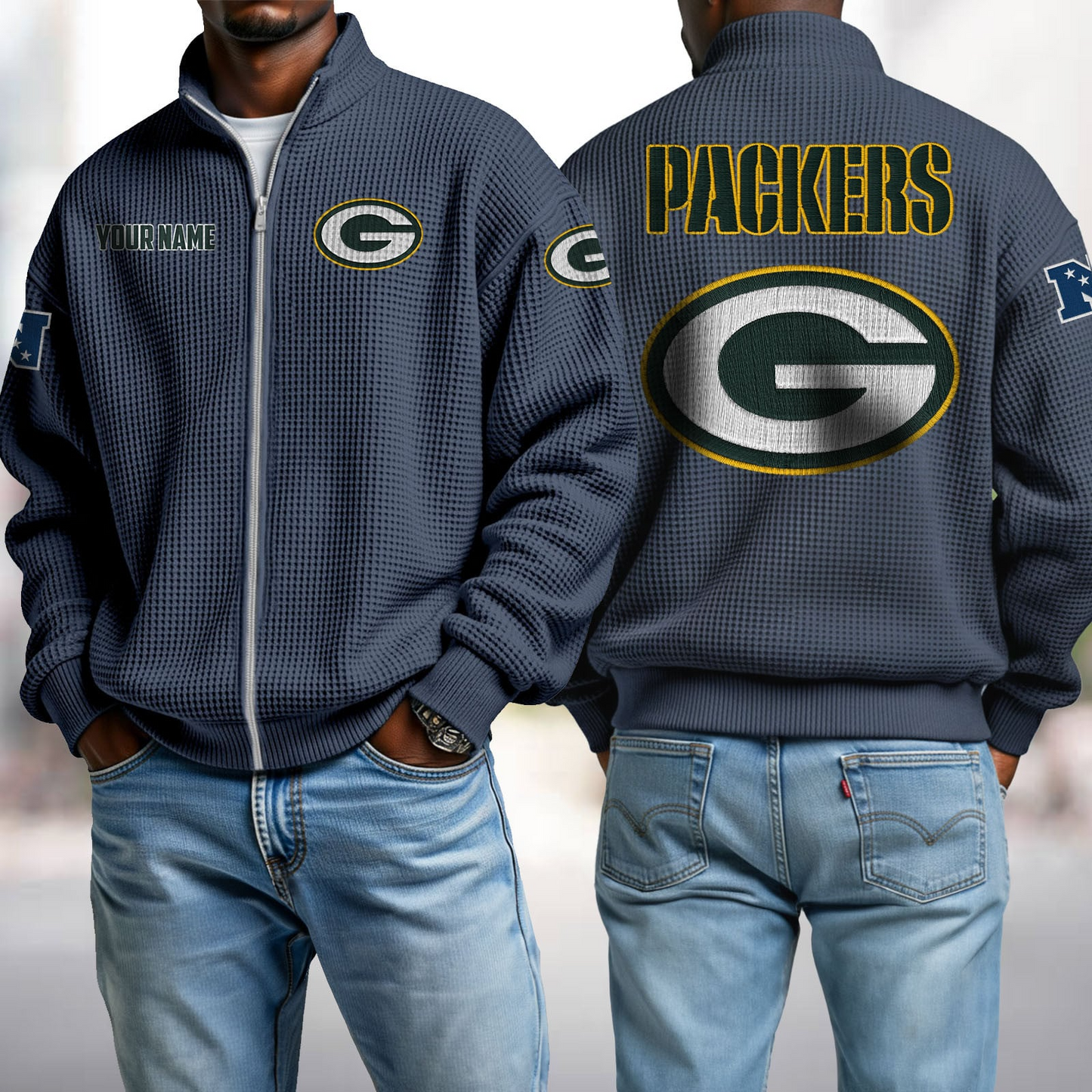 GB x NFL Waffle Zip-Up Sweatshirt DatND DVT
