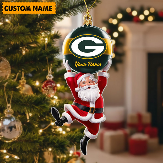 GB x Personalized NFL Acrylic Ornament Christmas DATND TANTD