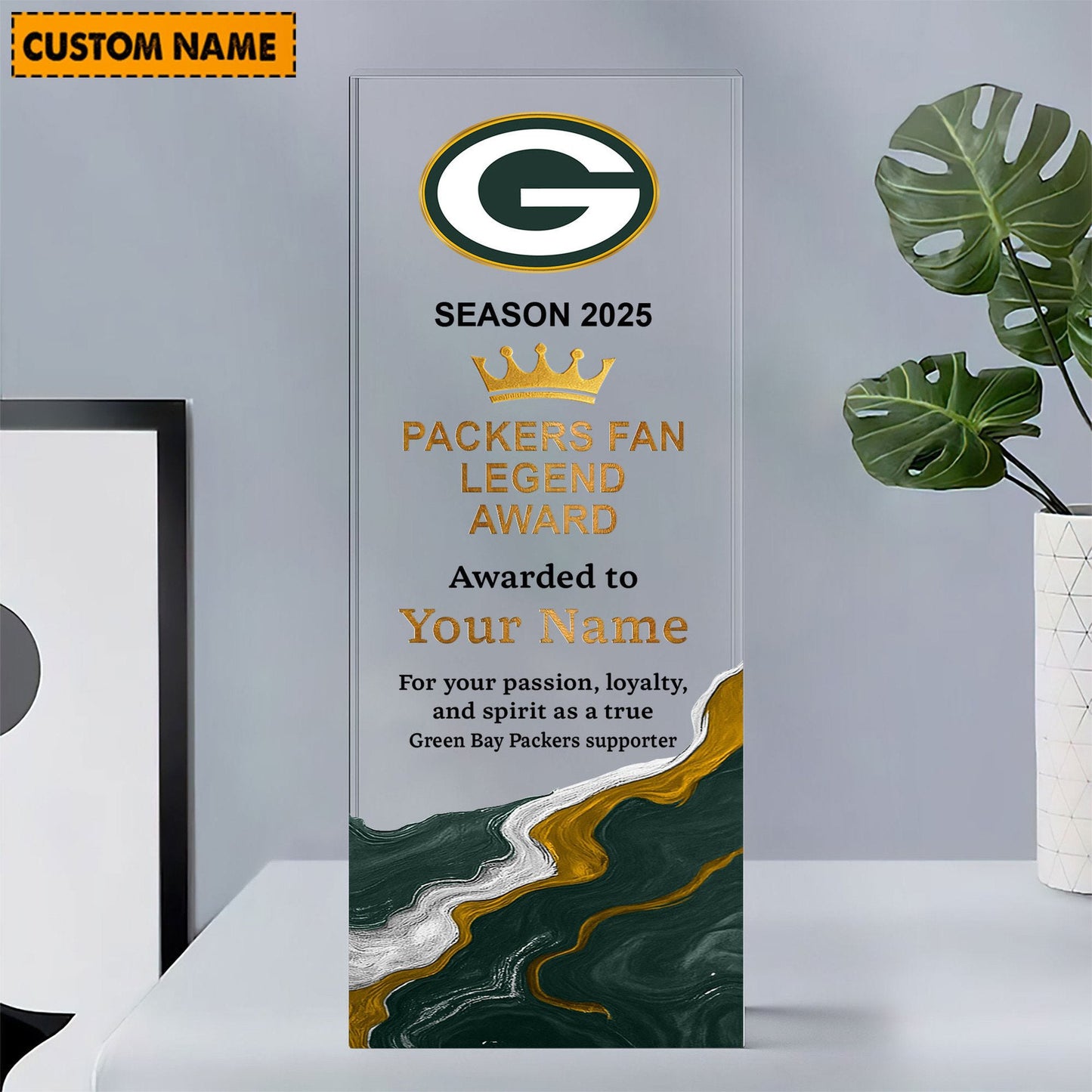 GBP NFL Personalized Acrylic Award Plaque Funny Christmas Gift For Family DDT NTL