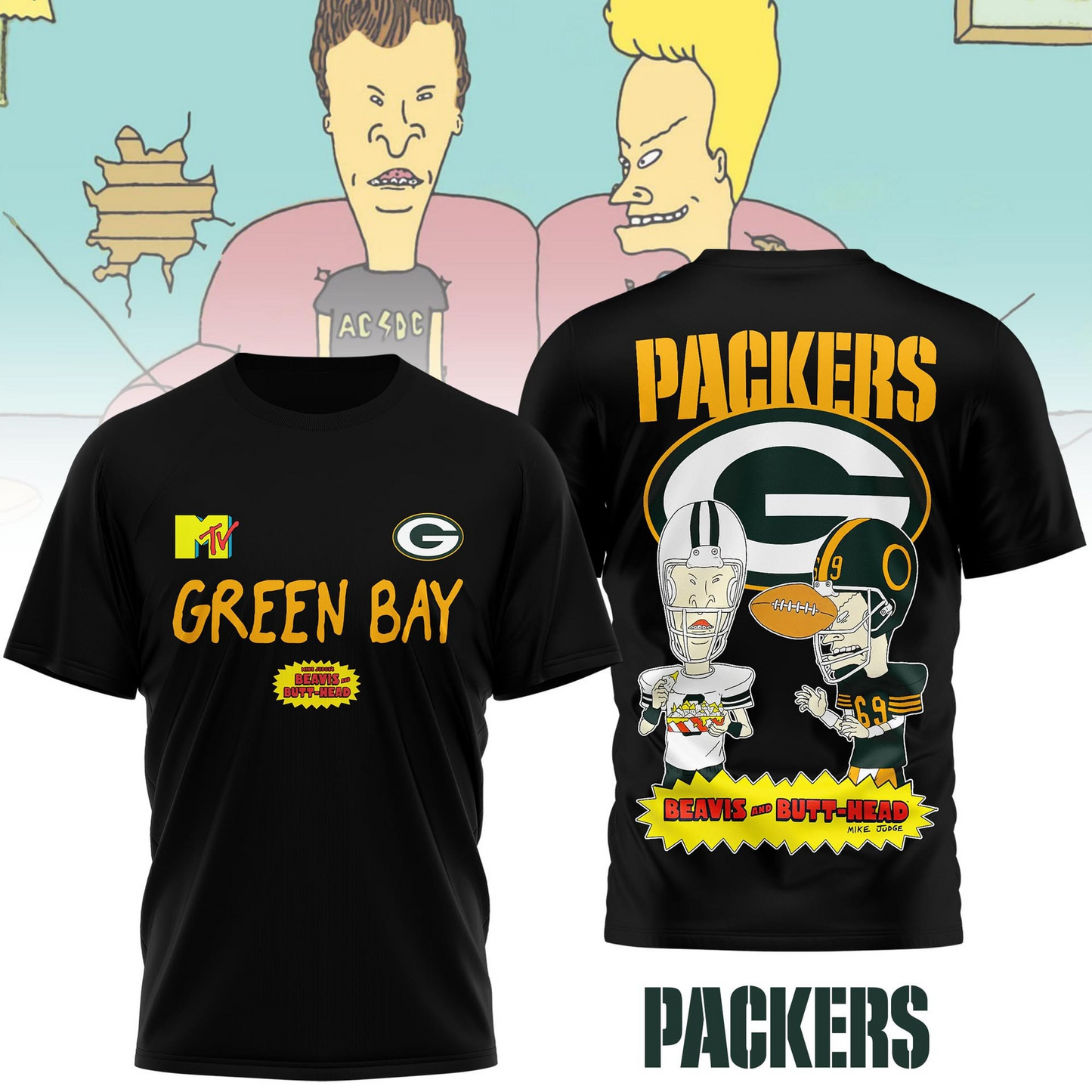 GBP Premium NFL Funny Beavis and Butt-Head Shirt DDT NTL