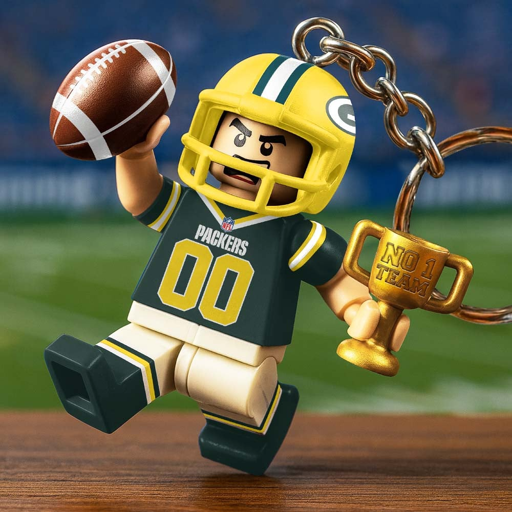 GBP Premium NFL Lego No. 1 Team Personalized Key Chain DDT NTL