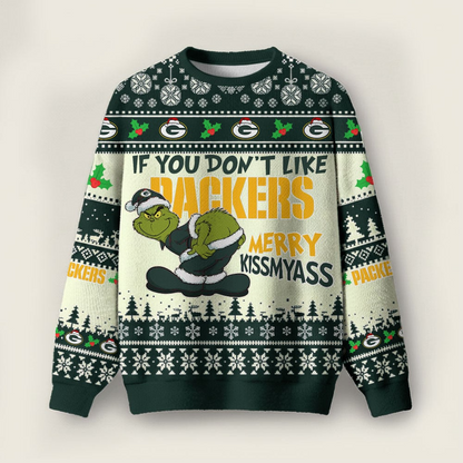 GBP Premium NFL Merry Kissmyass Ugly Sweater DDT CTND