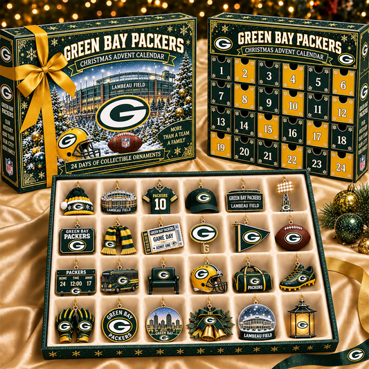 GBP x NFL Team Christmas Advent Calendar Box - 24 Days Countdown Tree Ornaments Gift Set 2809 NAK TTT