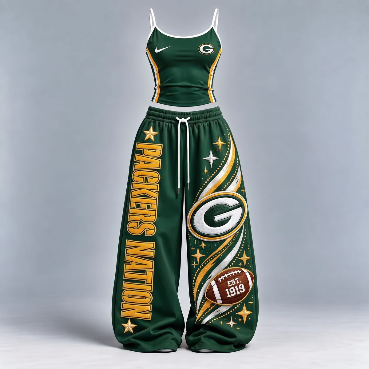 GBP x Premium NFL Sports-Inspired Cami & Wide-Leg Pants Set