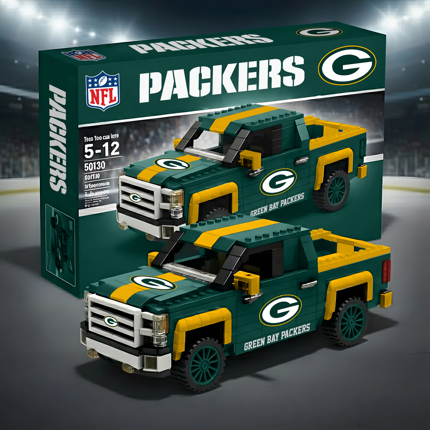 GB X NFL 3D Racing Truck Model Building Block Set 0212 NAK NHT