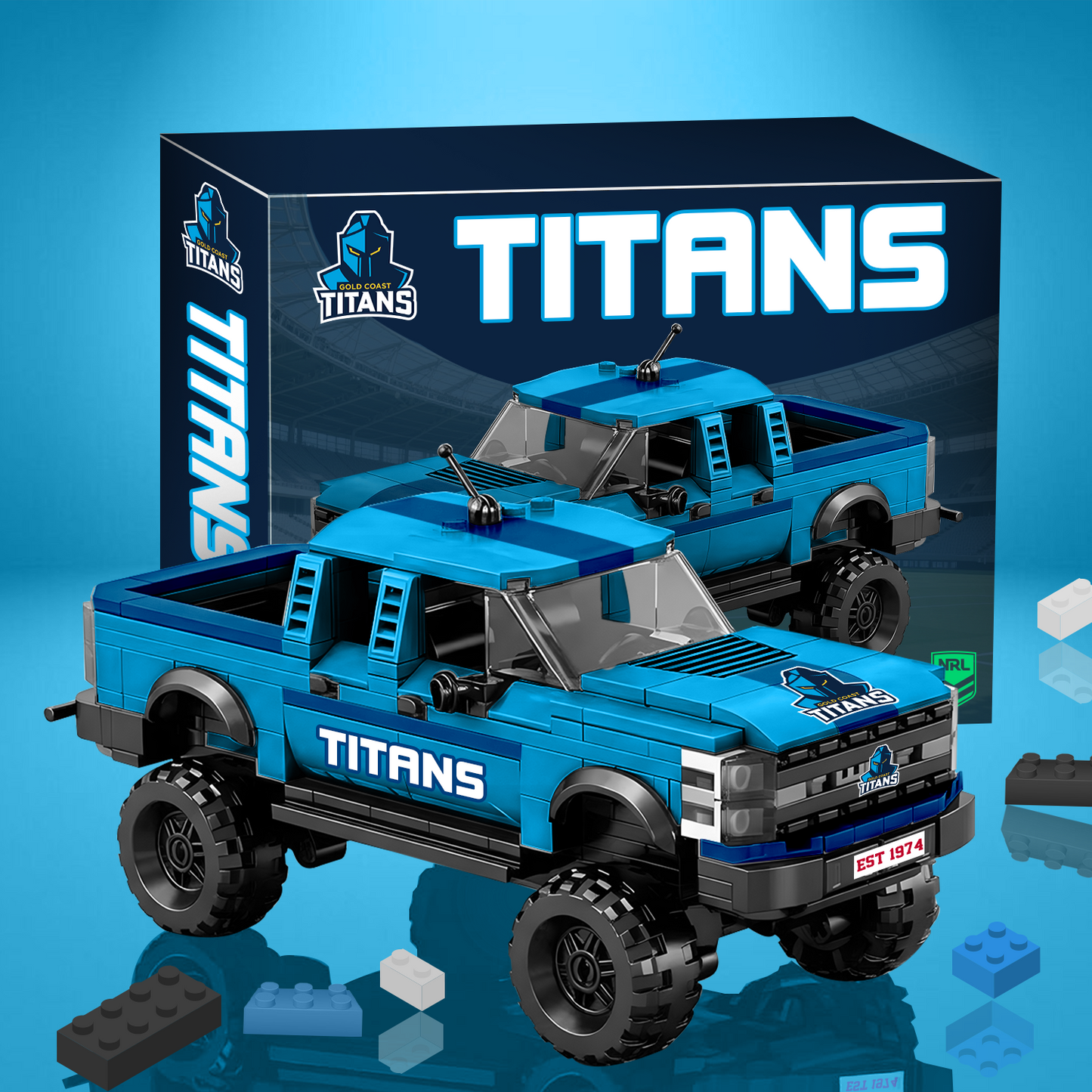 NRL Raptor pickup truck building block set 0612 NAK PTTD