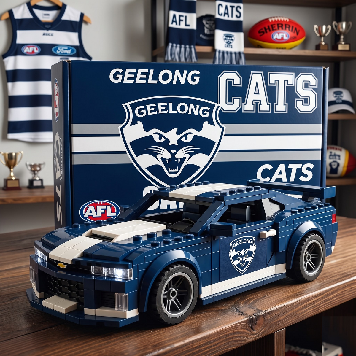 GEE x AFL Team Muscle Car Building Block Set