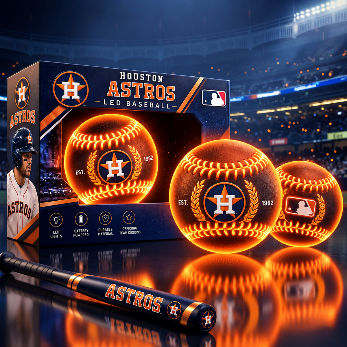 HA x Custom MLB Light-Up LED Baseball Gift Set