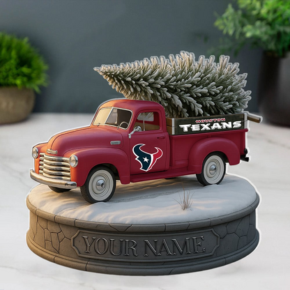 HOU Custom NFL Christmas Acrylic Block Plaque Decor DatND DVT