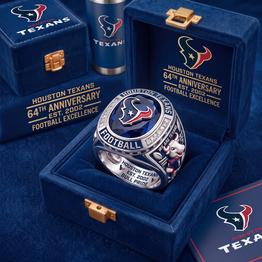 HOU X Custom NFL Team Anniversary Collector's Ring Set