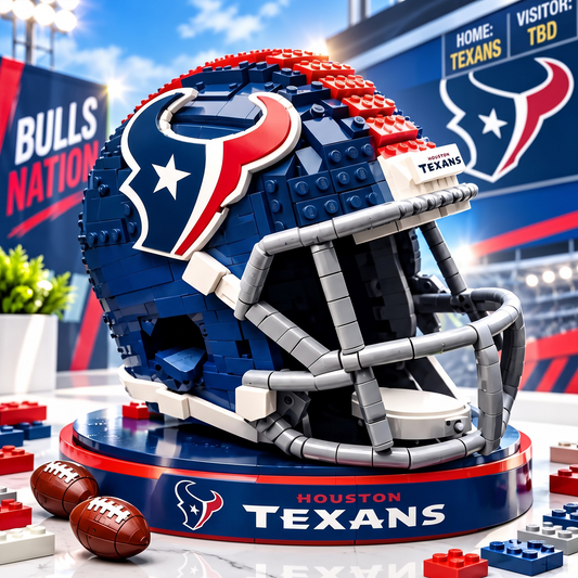HOU X Premium NFL Football Helmet Building Block Set