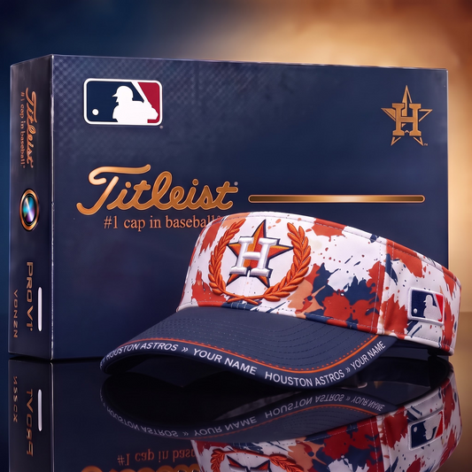 HOU X Premium Titleist Visor Hat with Premium Gift Box
