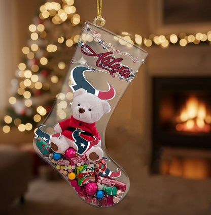 HOU x NFL Christmas Personalized Acrylic Ornament DatND DVT