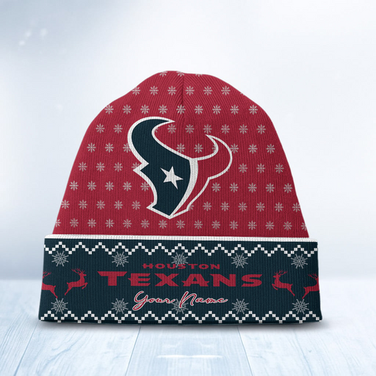 HOU x NFL Customized Beanie Hat Christmas DatND DVT