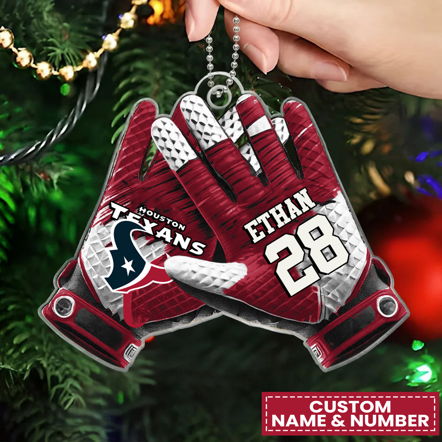 HOU x NFL Customized Christmas Acrylic Ornament DATND TANTD