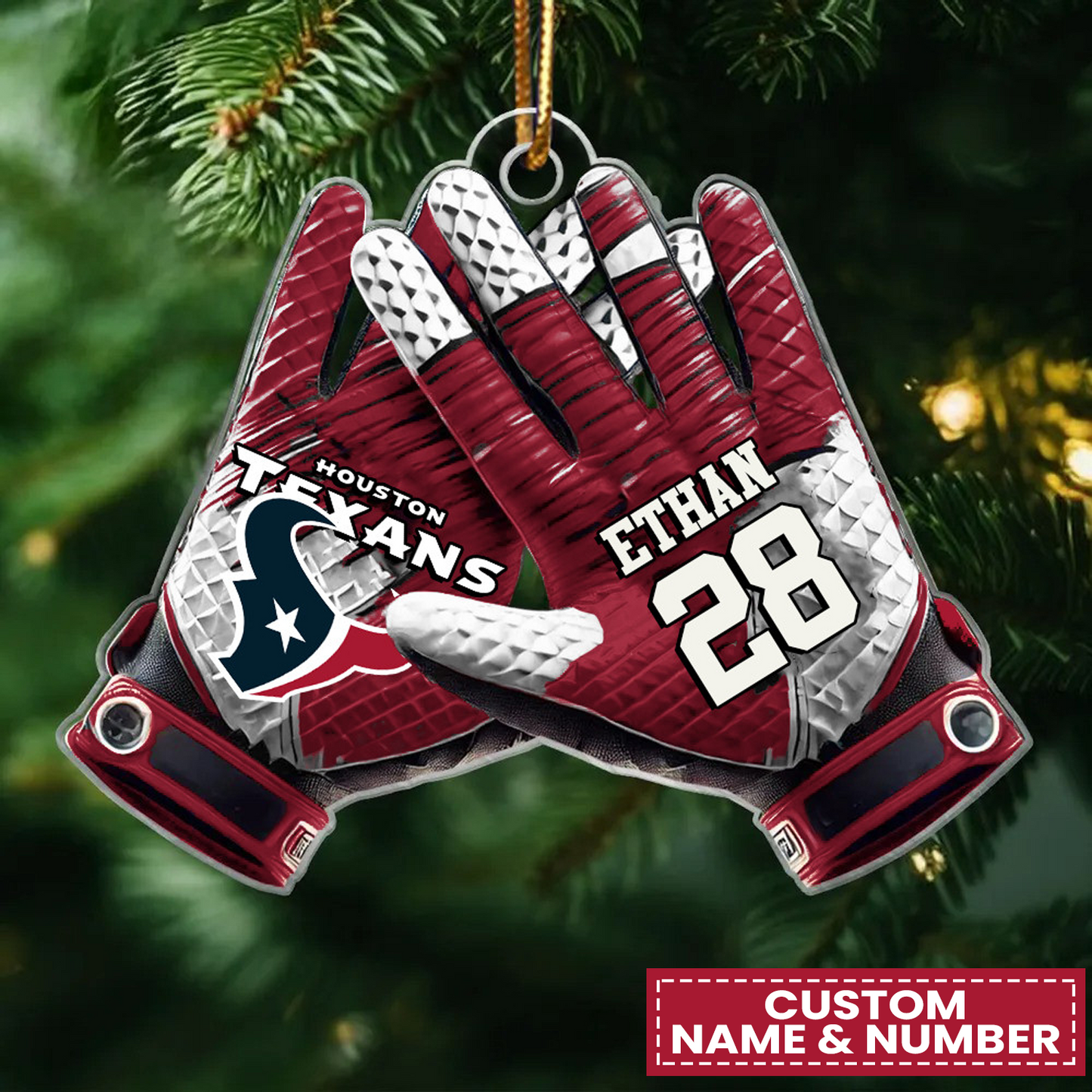 HOU x NFL Customized Christmas Acrylic Ornament DATND TANTD