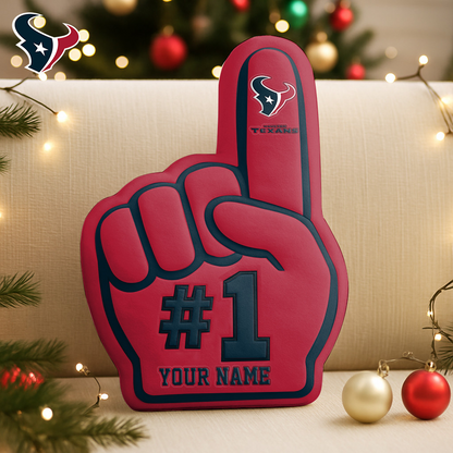 HOU x NFL Customized Shaped Pillow Christmas DATND TANTD