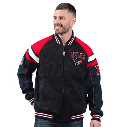 HOU x NFL Officially Licensed Faux Suede Jacket DATND TANTD 261125