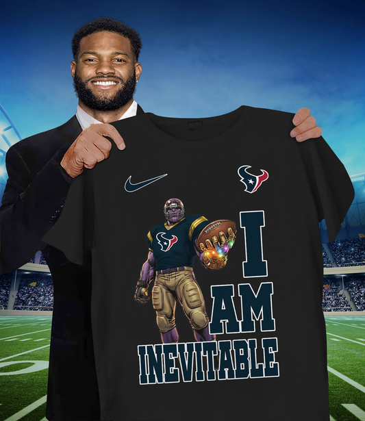 HOU x NFL Thanos I Am Inevitable T-Shirt DATND TANTD