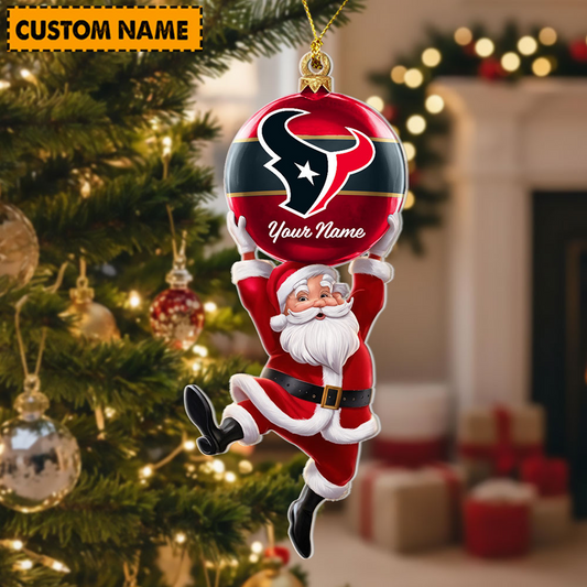 HOU x Personalized NFL Acrylic Ornament Christmas DATND TANTD