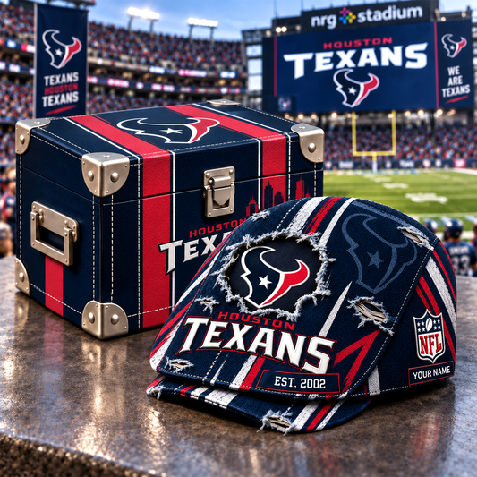 HT x NFL Distressed Flat Cap Set with Luxury Storage Box