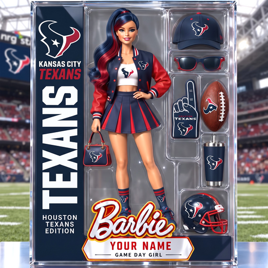 HT x Personalized NFL Ken Acrylic Block Plaque Action Figure Box