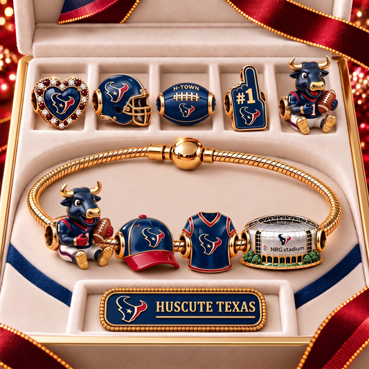 HT x Premium NFL Fan Charm Bracelet - Pandora Style Sports Charm Set