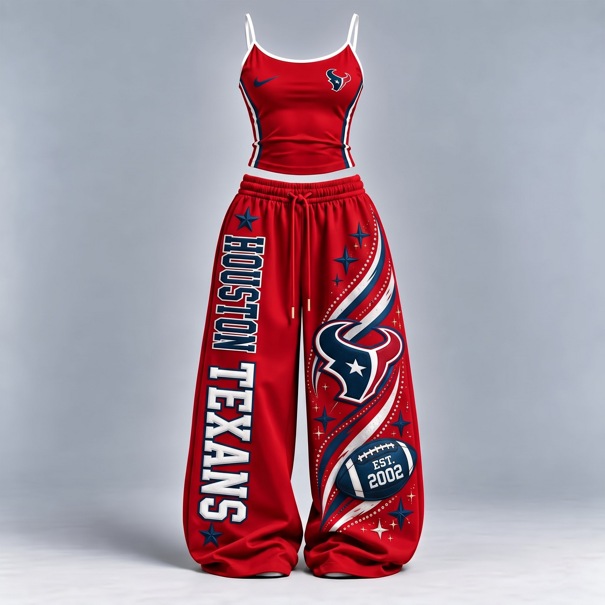 HT x Premium NFL Sports-Inspired Cami & Wide-Leg Pants Set