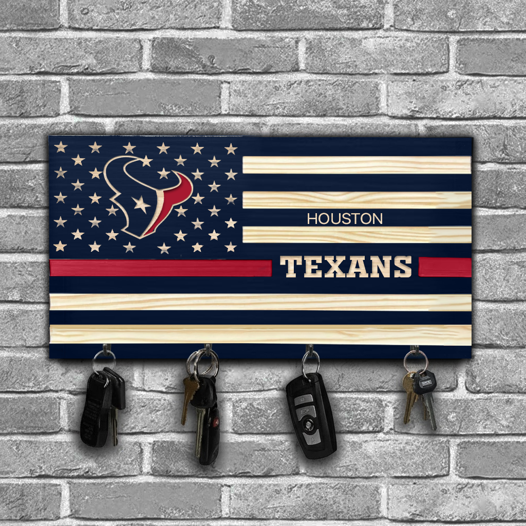 NFL x HOU American Football Team Wooden Key Holder HLP HLPHUONG