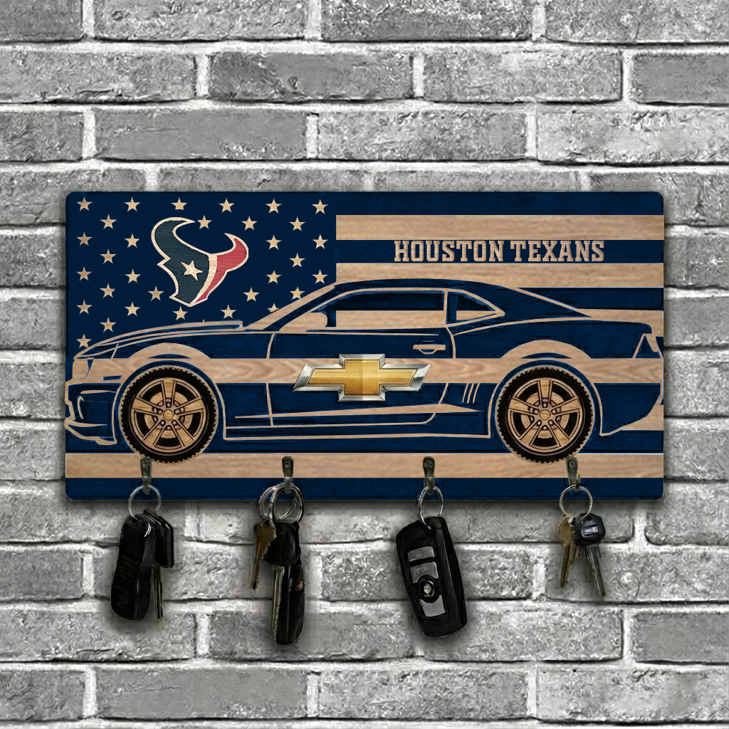 NFL x HOU Team Camaro Z28 Wooden Key Holder HLP HLPHUONG