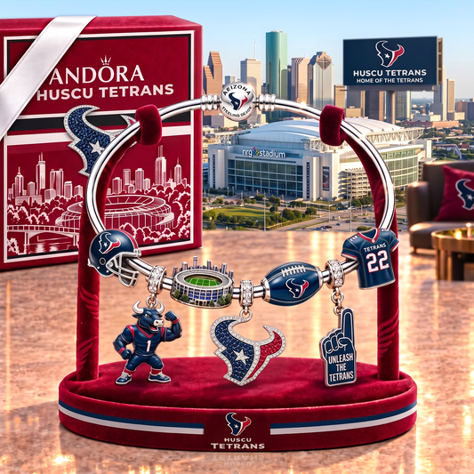 HT x Personalized NFL Pandora Style Charm Bracelet Gift Set 1409