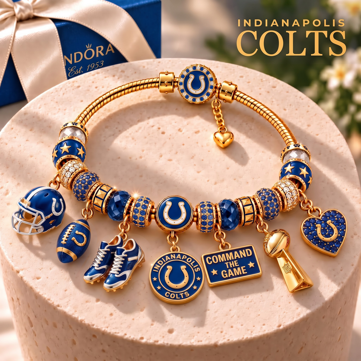 IC x Luxury NFL Gold Charm Bracelet