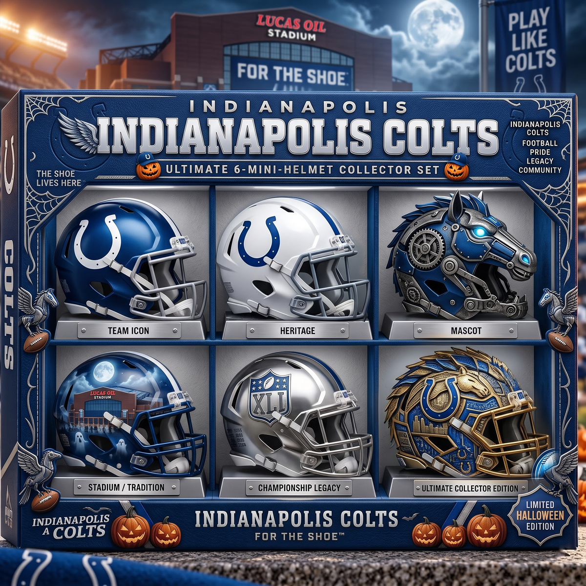 IC x NFL Ultimate 6-Mini-Helmet Collector Set - Limited Halloween Edition