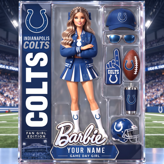 IC x Personalized NFL Ken Acrylic Block Plaque Action Figure Box