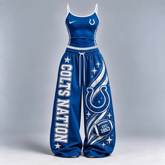 IC x Premium NFL Sports-Inspired Cami & Wide-Leg Pants Set