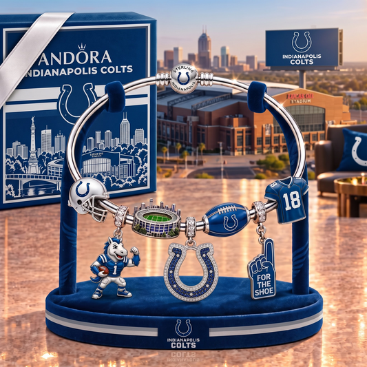 IC x Personalized NFL Pandora Style Charm Bracelet Gift Set 1409